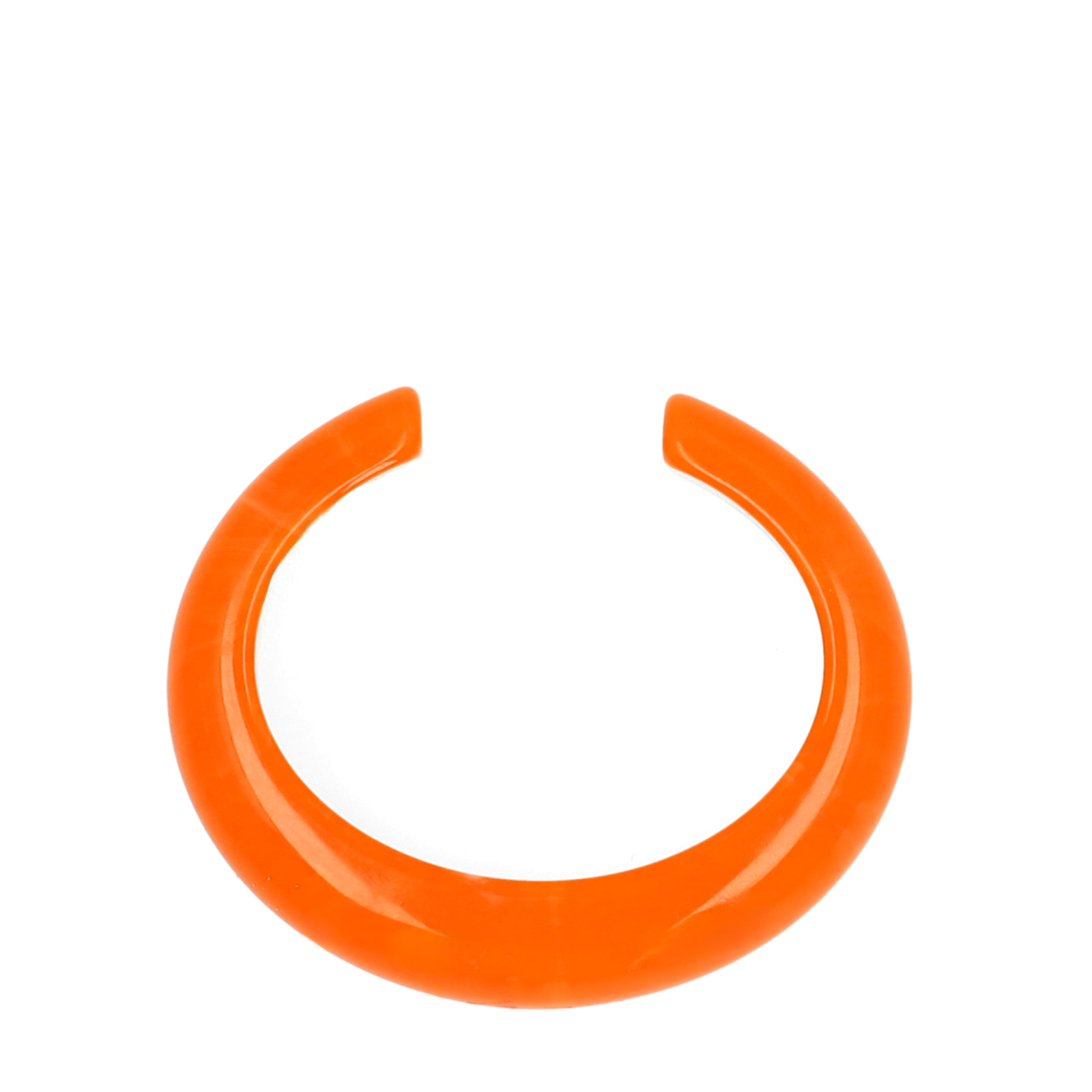 Koraalkleurige bangle armband