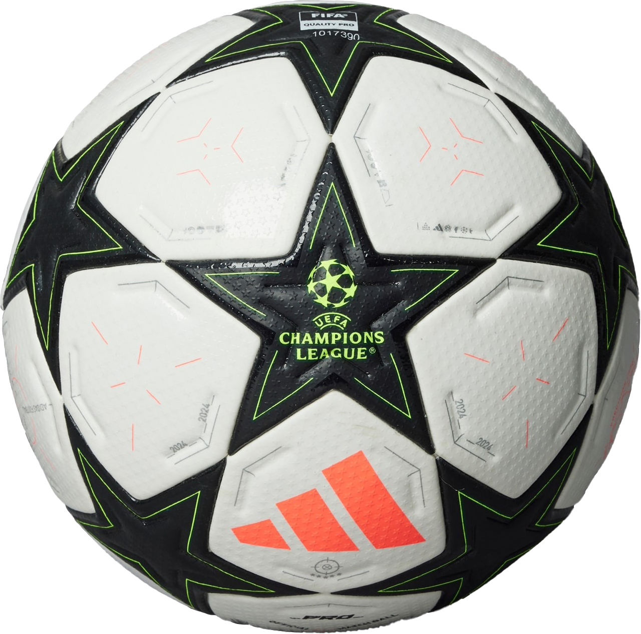 UCL Pro 24/25 Group Stage Ball White/Aurora Black/Platinum Metallic/Team Solar Yellow