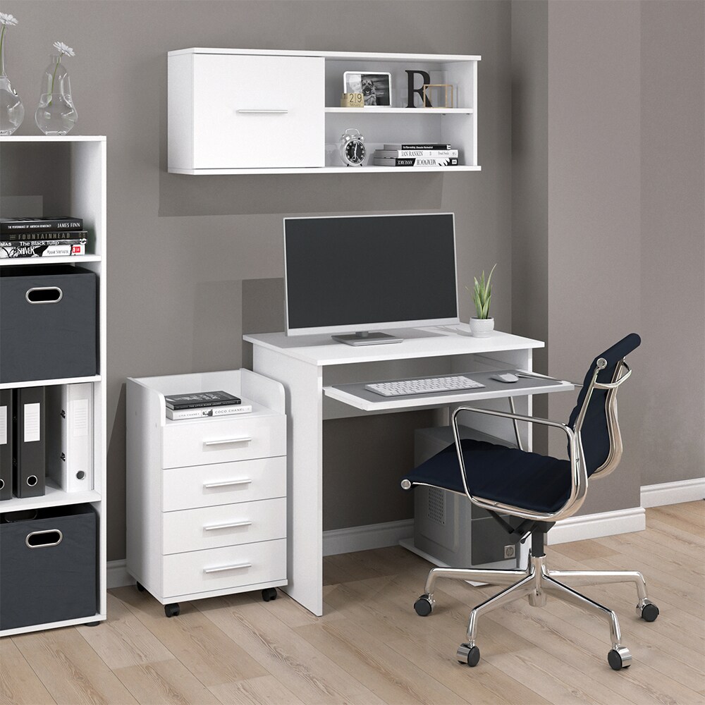 Vicco Schreibtisch Bürotisch Arbeitstisch Nick weiß Computertisch Laptoptisch