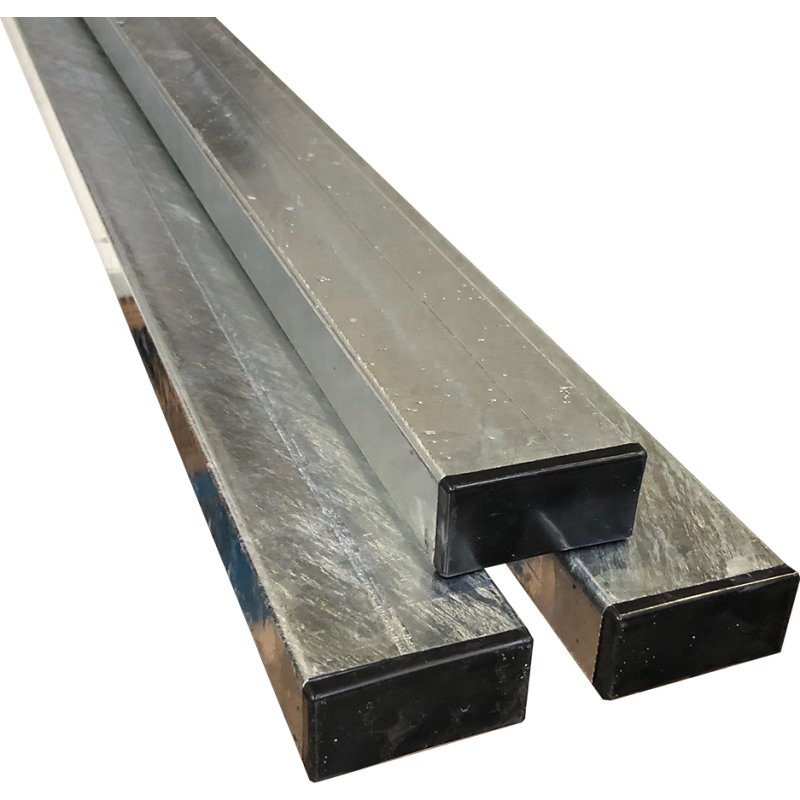 Poteau Rectangulaire - Acier Galvanisé - 80 x 40 mm