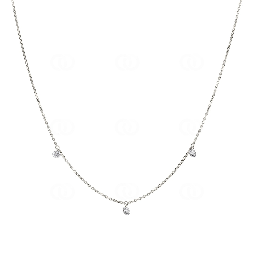 Collier mit Anhänger 750/18 K Weissgold mit Diamanten 0.40 ct H/si by CHRISTIAN
