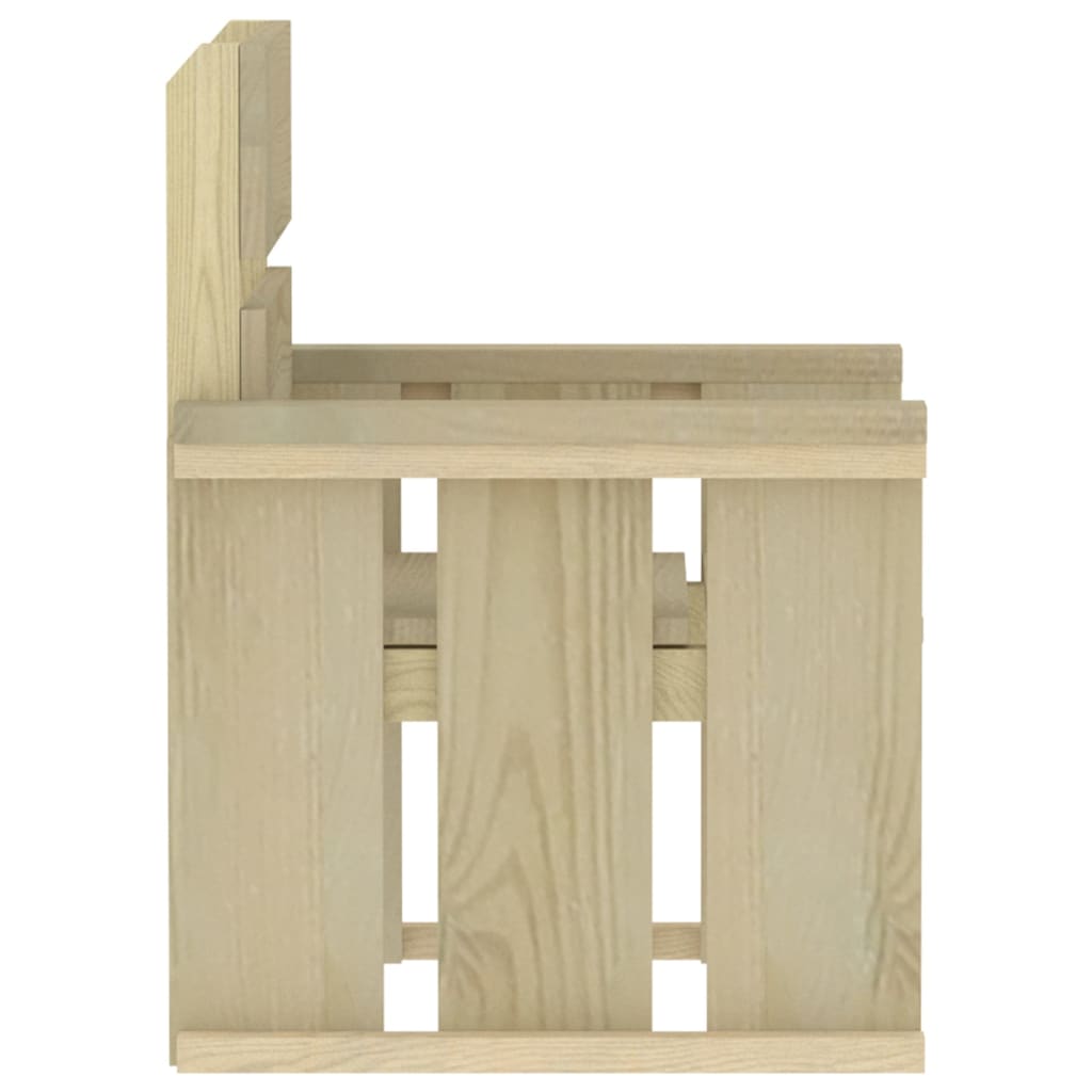 Mobilier de salle à manger de jardin 3 pièces bois de pin imprégné