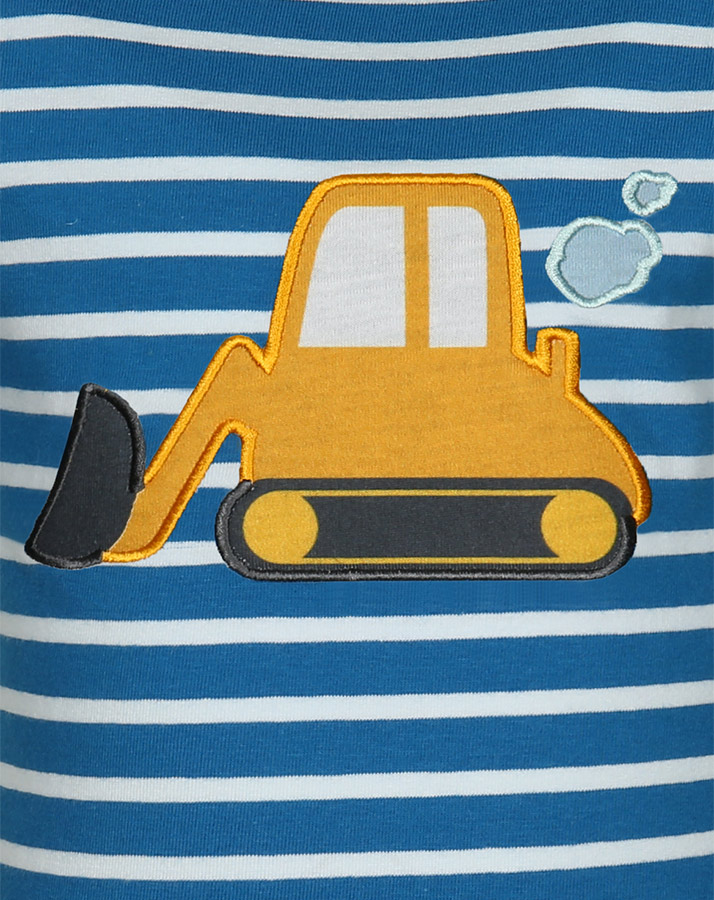 T-Shirt BAGGER BODO gestreift in blau/weiß