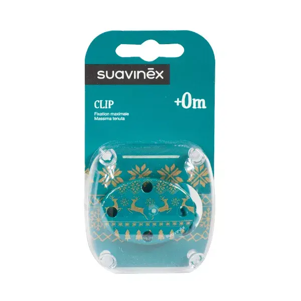 Suavinex Attache Sucette Hiver Blanc Jacquard