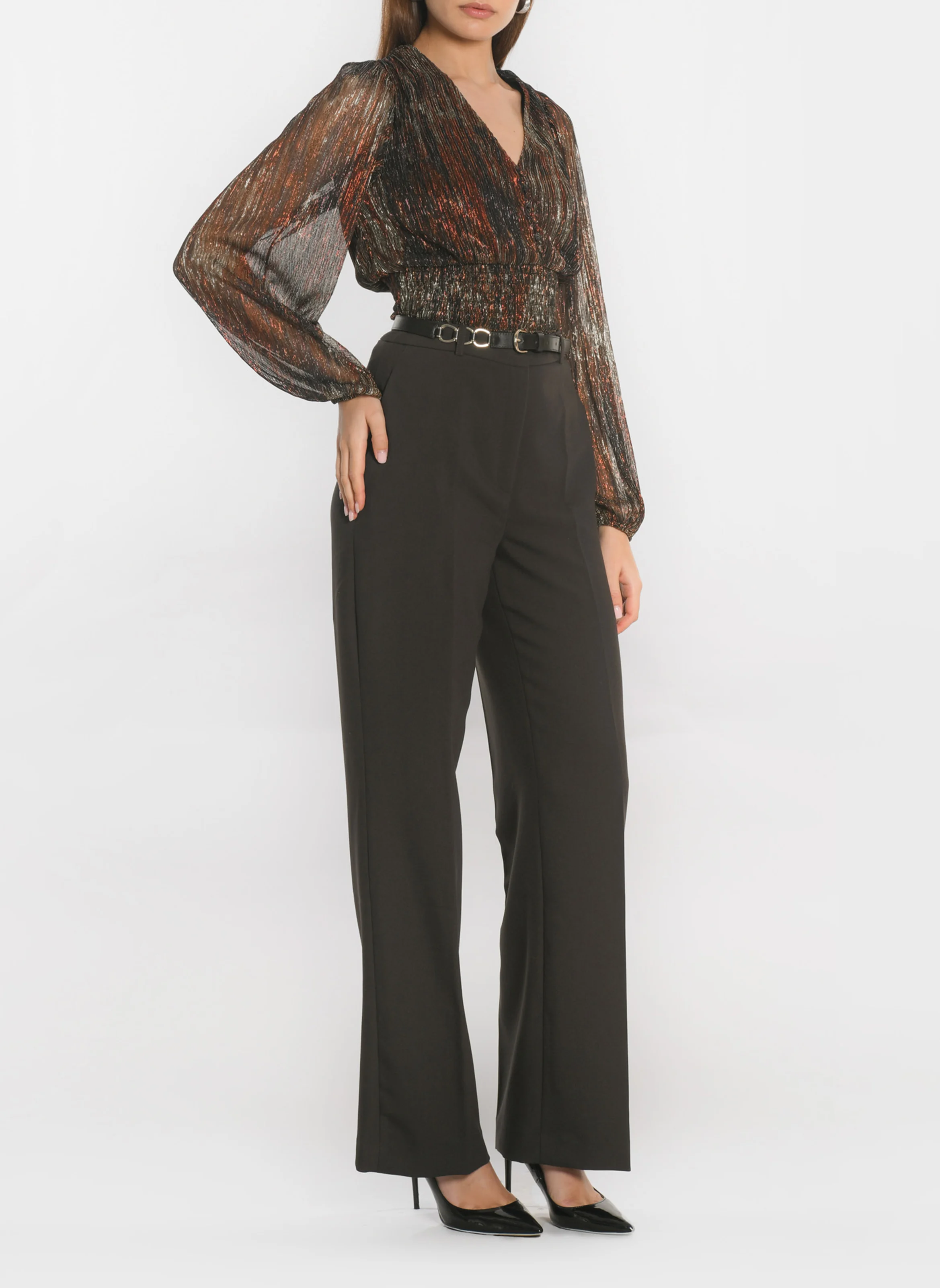 BRITNEY - Pantalon droit | Marron