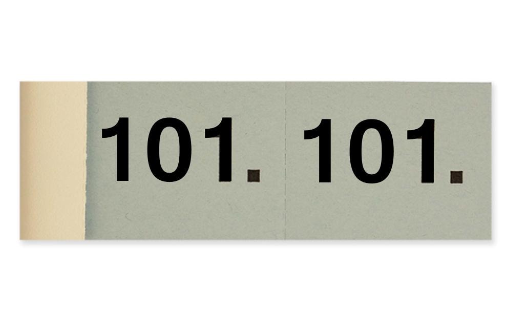 Notizzettel Garderobe 101 - 200 BlauGarderobeblocks 101-200 blau