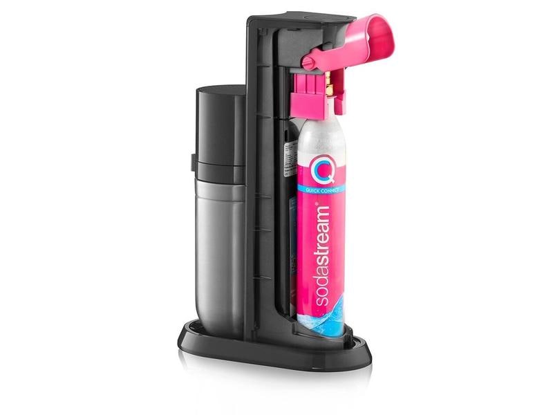 Sodastream Wassersprudler DUO Schwarz/Silber Design-Wassersprudler-Set mit 2 Flaschen