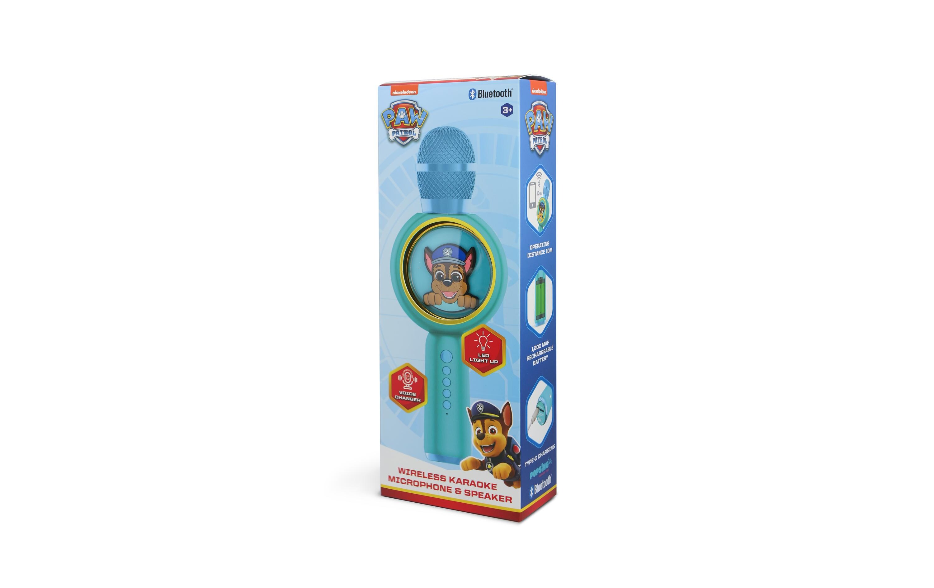 Mikrofon Paw Patrol Chase PopSing Karaoke BlauKaraoke-Mikrofon im Paw Patrol--Design mit eingebautem Lautsprecher