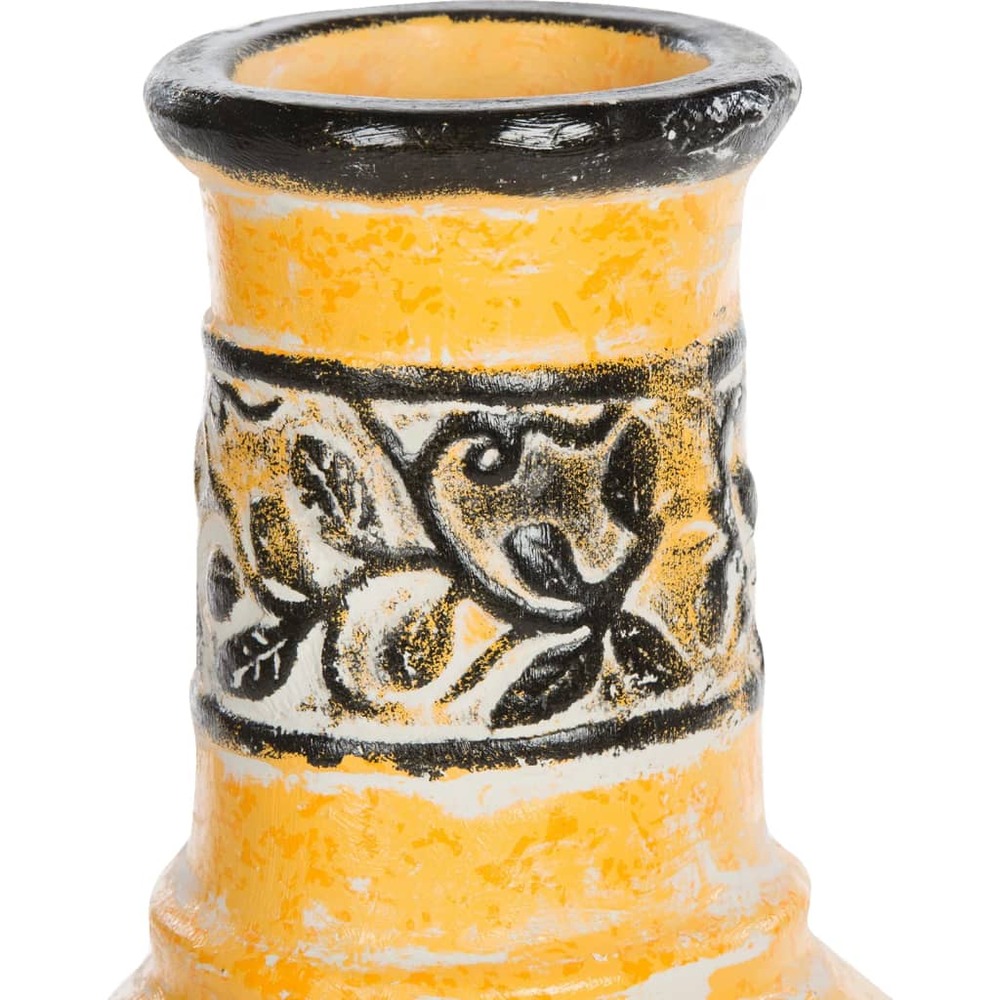 Cheminée soledad argile jaune / noir 86035