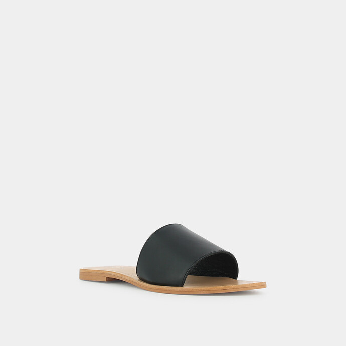 Mules  en cuir noir