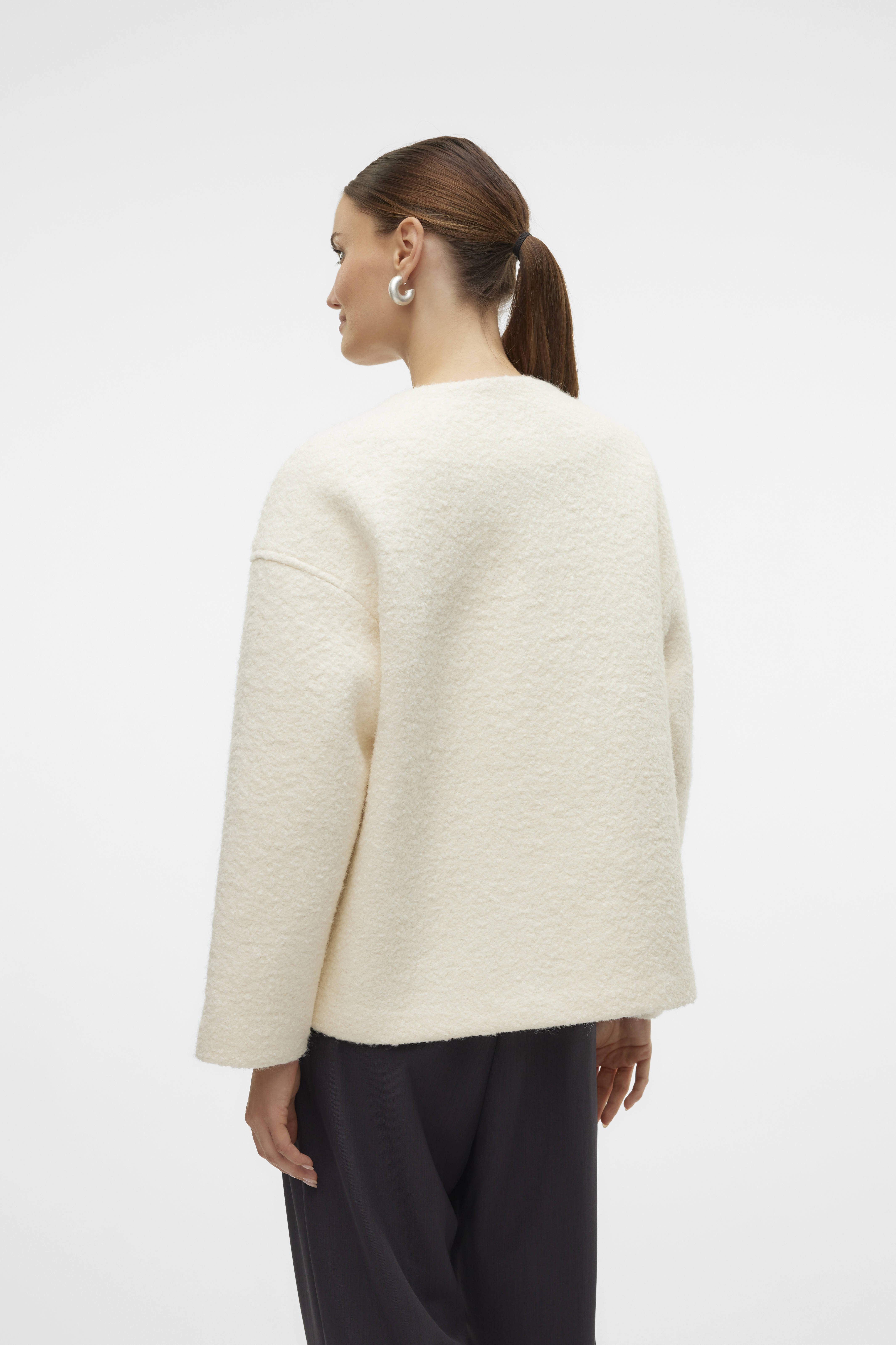 VERO MODA gewatteerde jas ecru