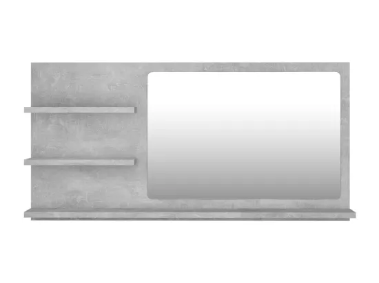 Miroir de salle de bain gris béton bois d’ingénierie
