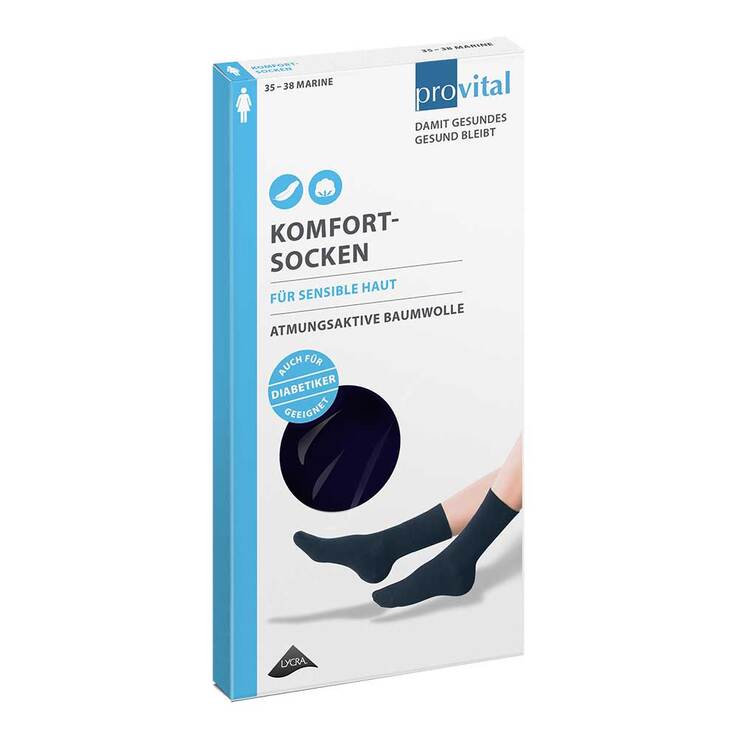 Provital Komfortsocken women Größe 35 - 38 marine, 2 St