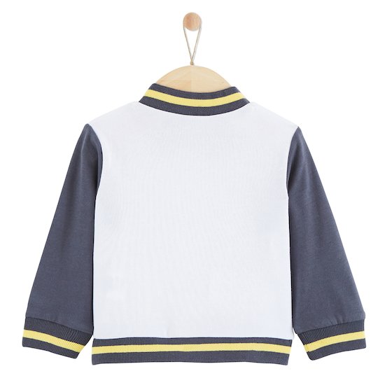 Veste Trop Chou   Blanc/gris        de               P'tit bisou