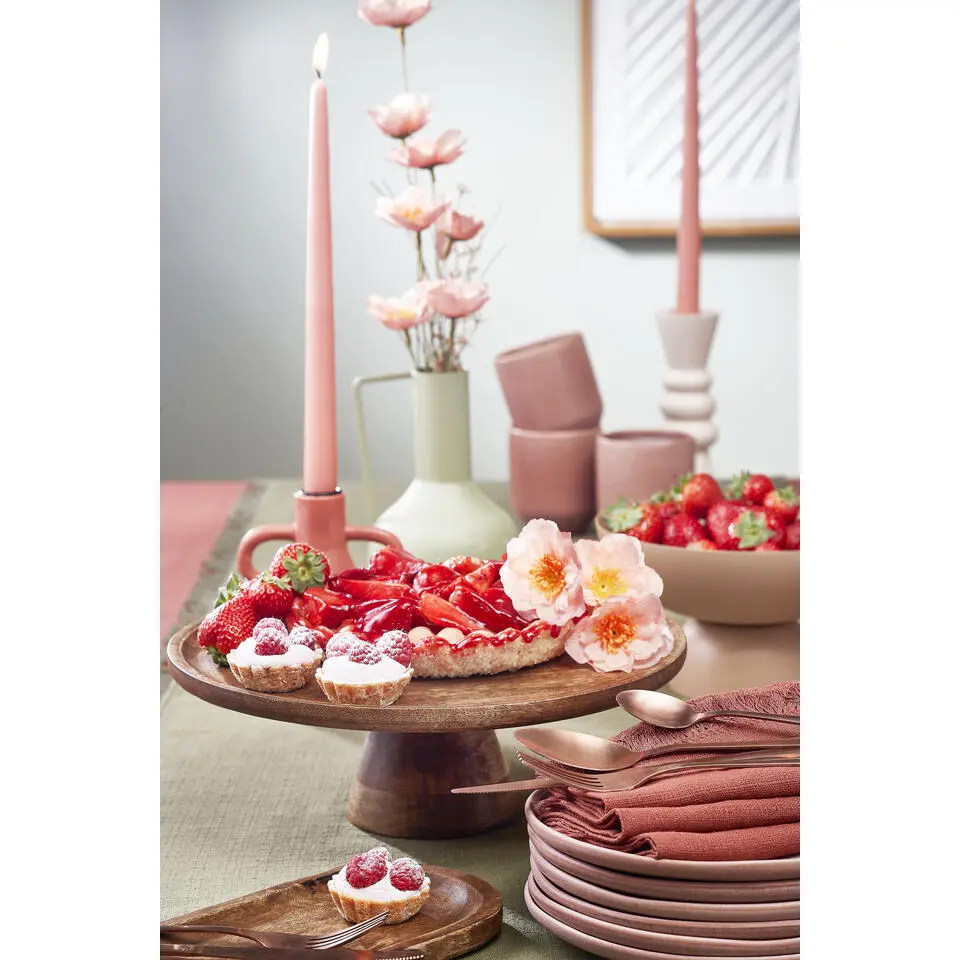 Mica Decorations Tallo Taartplateau - H10 x Ø30 cm - Donkerbruin