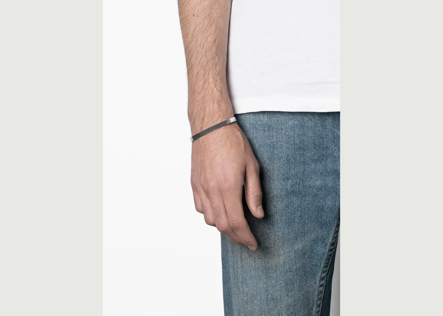 Bracelet ruban le 1g en argent brossé Le Gramme