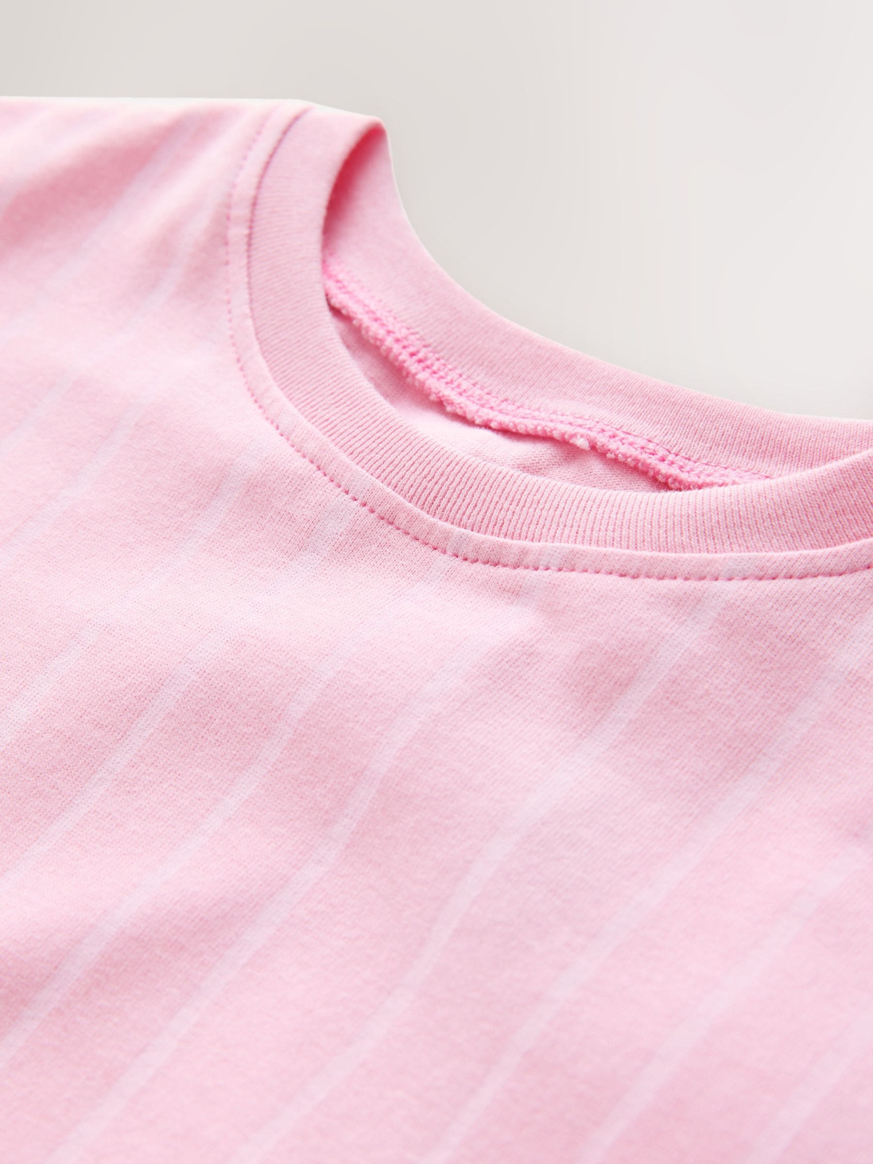 Roze met eenhoornprint - Jurk met lange mouwen en versiering (3mnd -7jr)