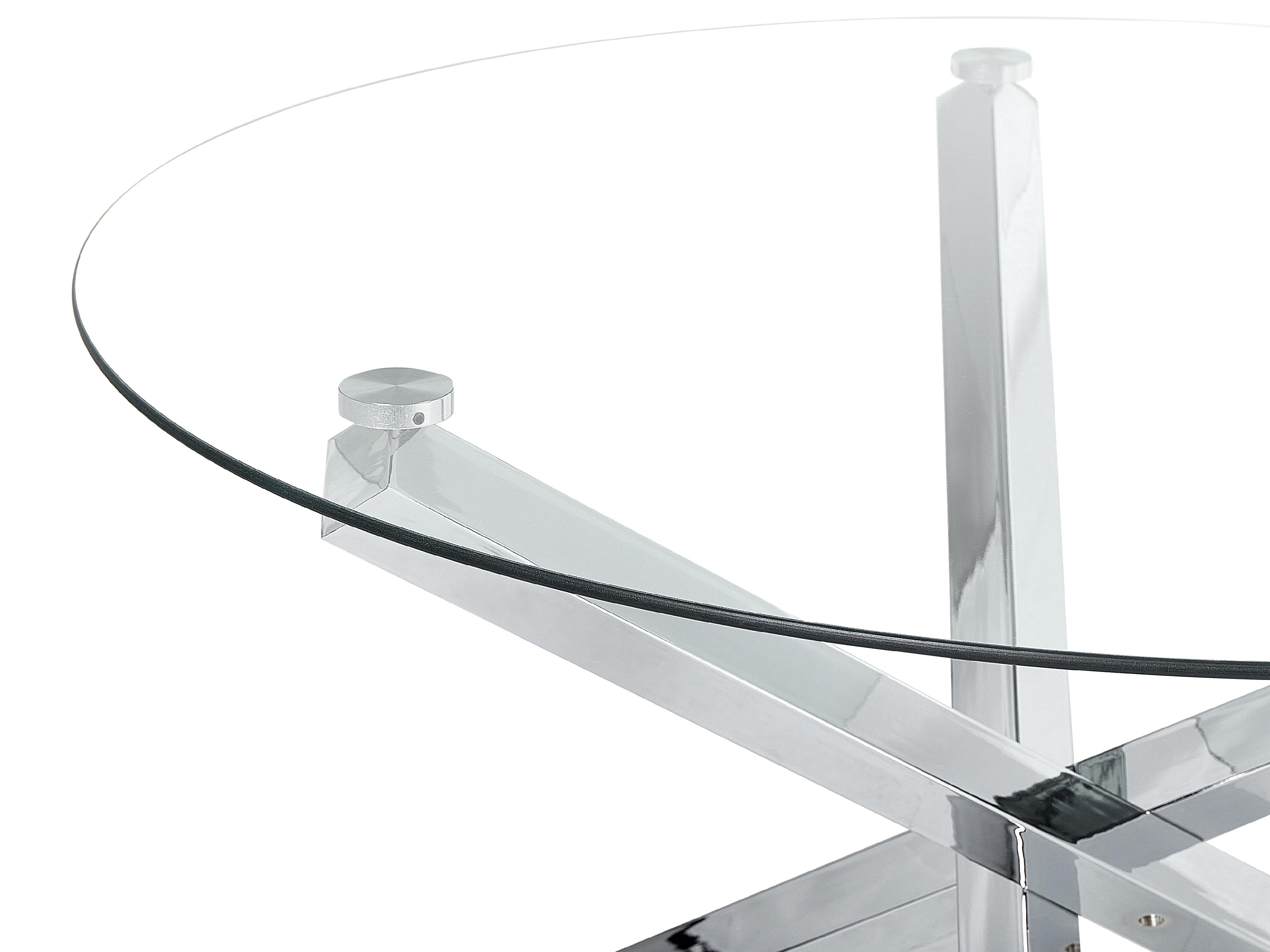 Eettafel BUTLER Zilver 110 cm Veiligheidsglas 110 cm