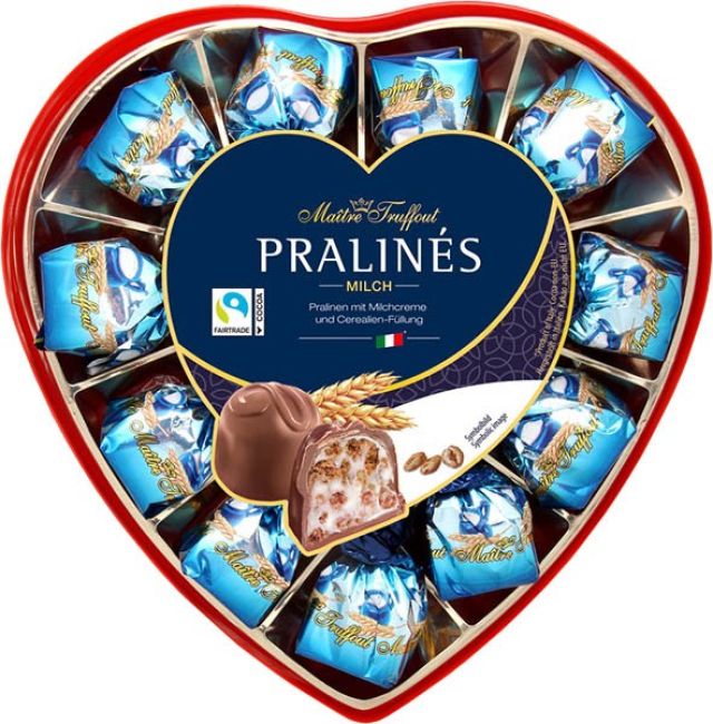 Maitre Truffout Praline Melkchocolade met Melk Crème en Granen 165g