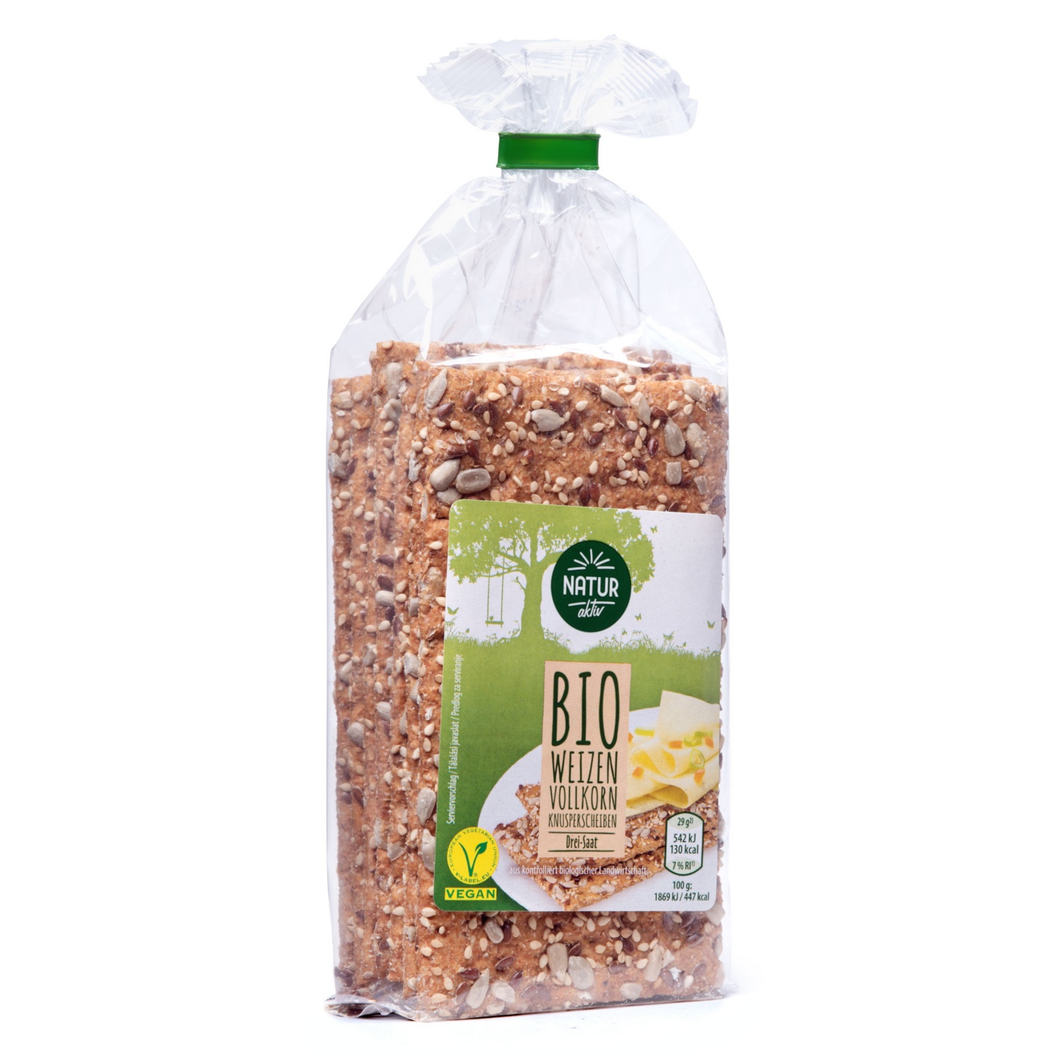 BIO NATURA BIO-Gourmet Knusperscheiben, Drei-Saat 200 g