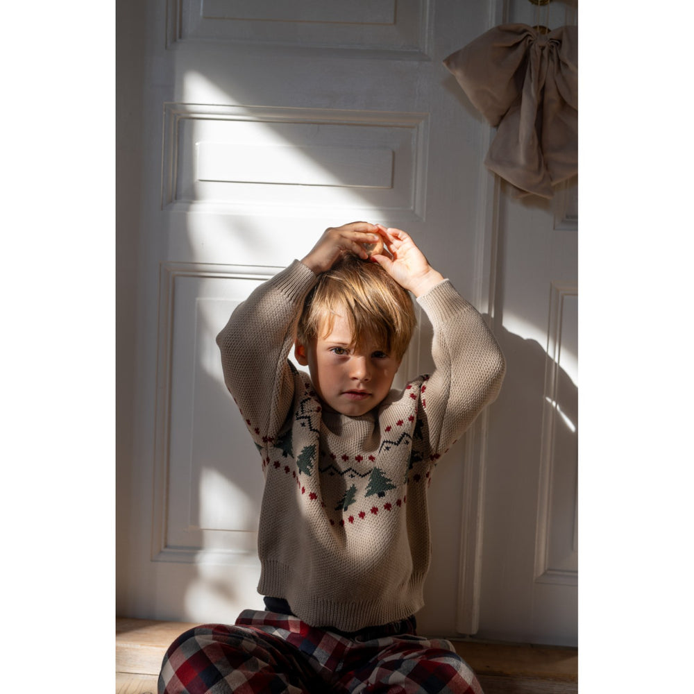 Køb Wheat Warm Sand Jacquard Pullover Balou