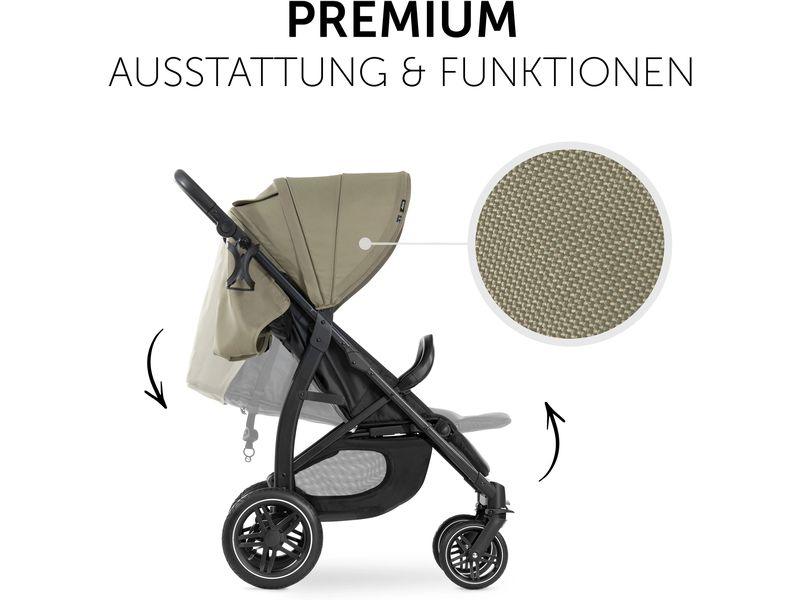 Hauck Buggy Rapid 4D Air Olive Stylischer Buggy für Stadt und Land