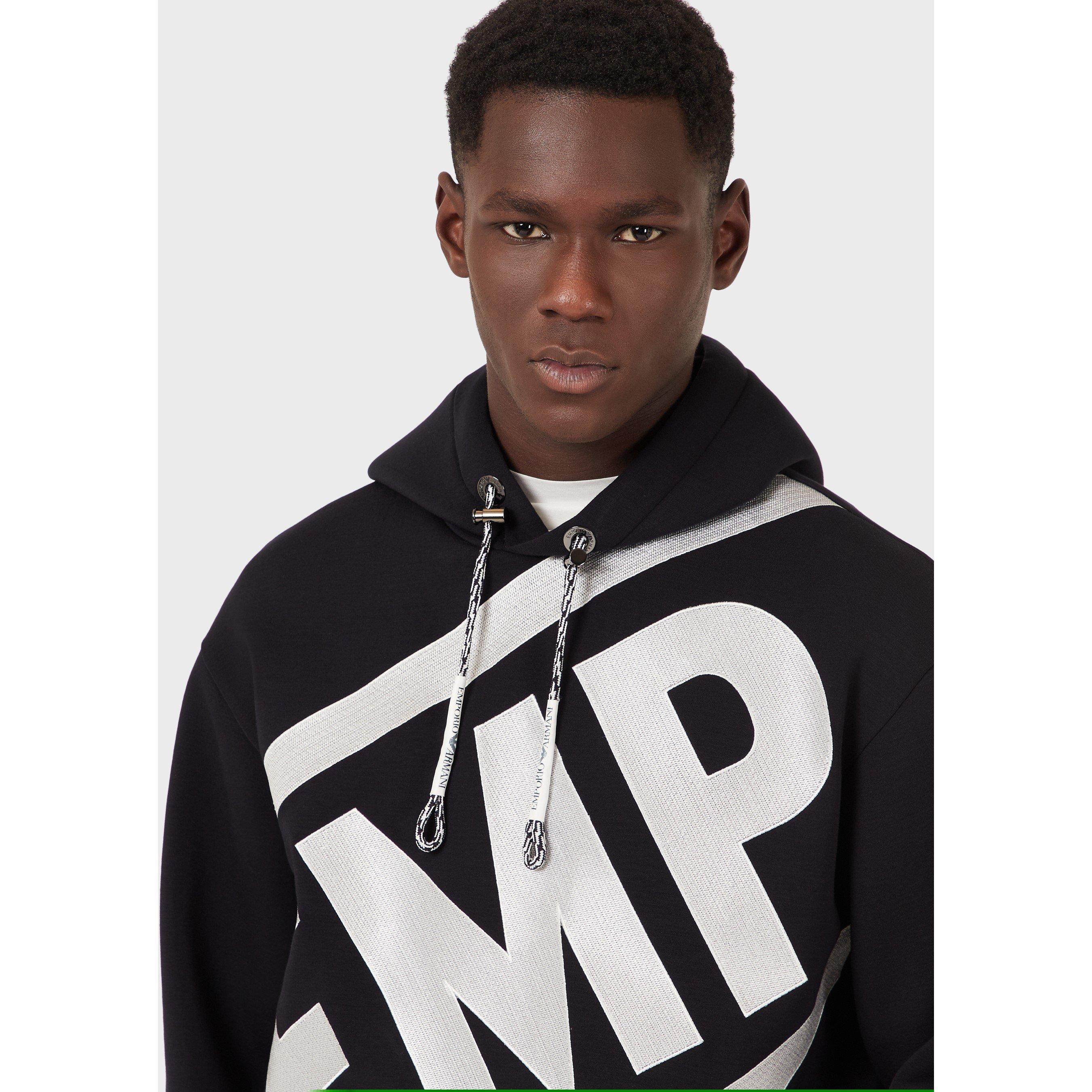 Emporio Armani L print hoodie