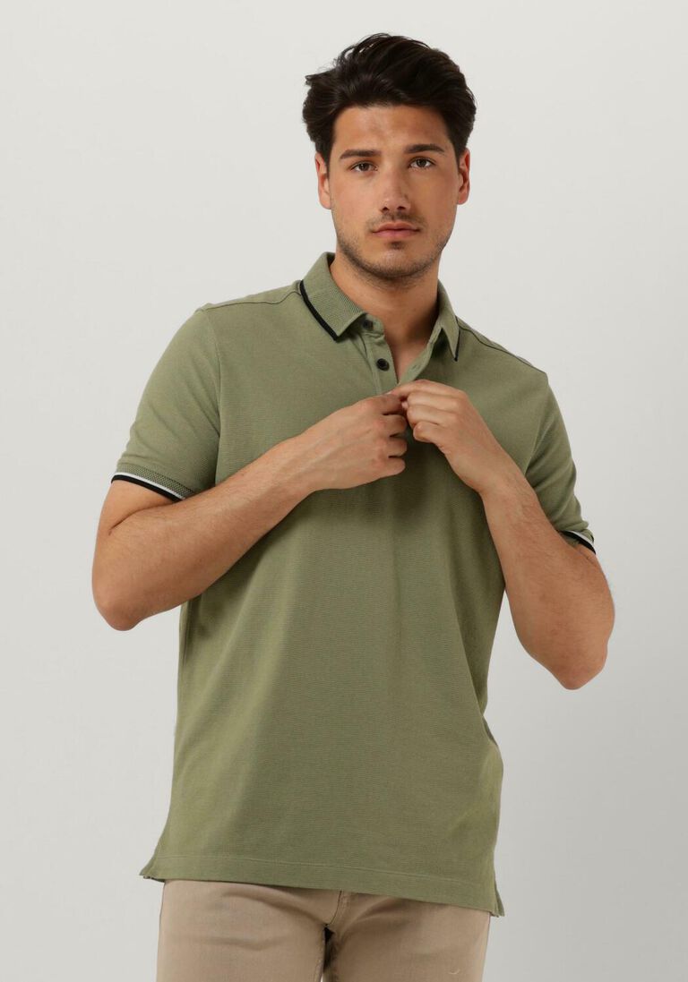 VANGUARD olijf vanguard polo short sleeve polo cotton poly waffle structure