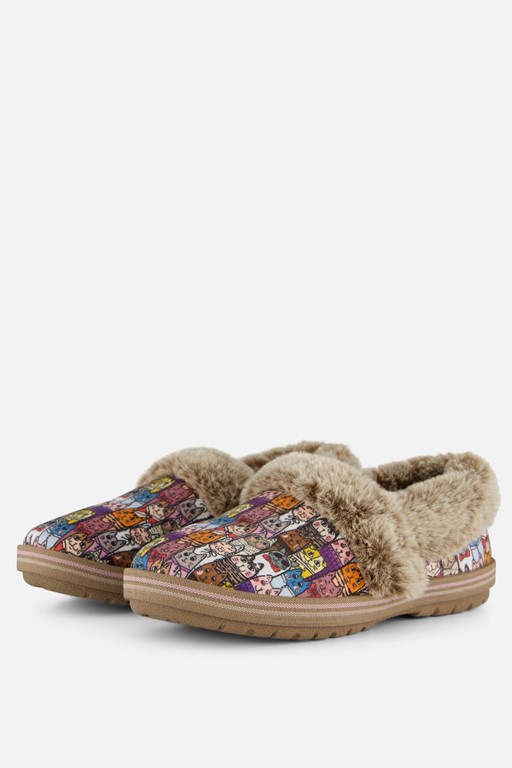 Skechers Bobs Too Cozy Chic Cat Pantoffels taupe