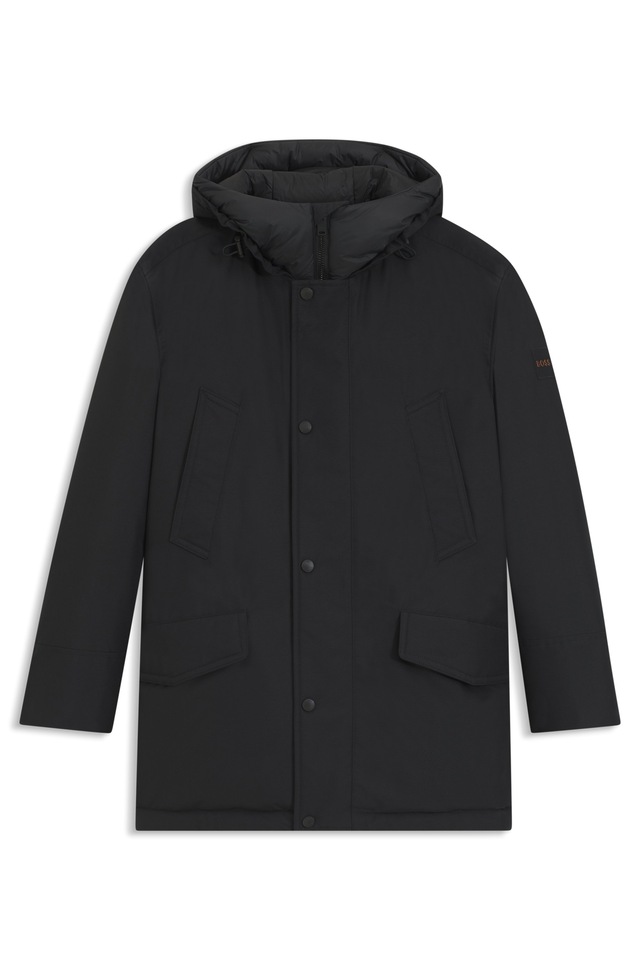 BOSS ORANGE Parka »Osiass« mit Kapuze relaxed fit, mit wattierter Kapuze, verdeckter Reissverschluss