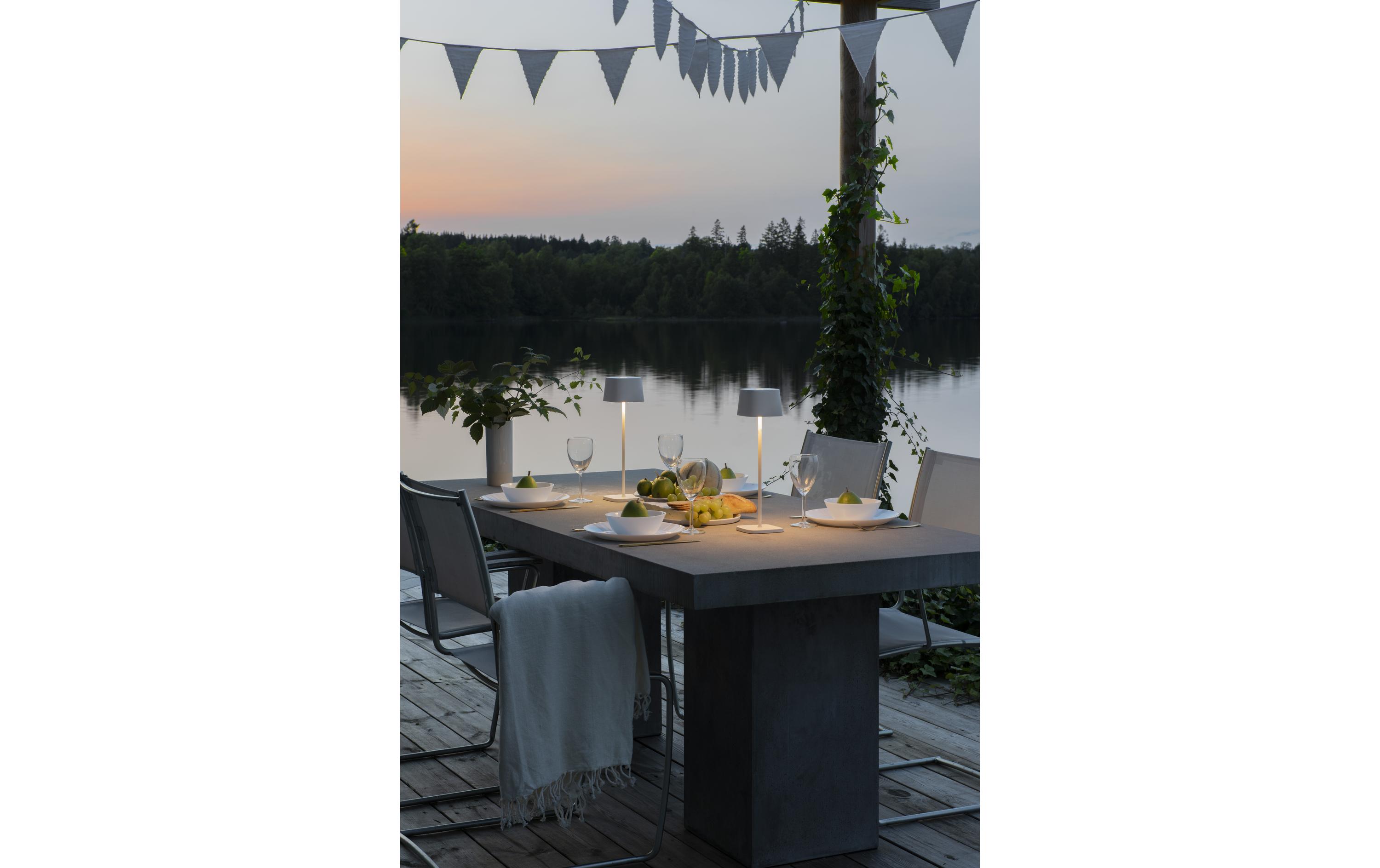 Akku-Tischleuchte Capri USB, 2700-3000 K, 2.2 W, WeissOutdoor-Leuchte
