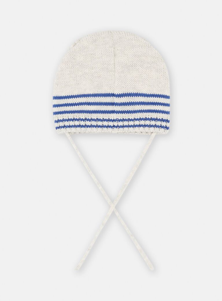Bonnet gris chiné lapin pour bébé garçon