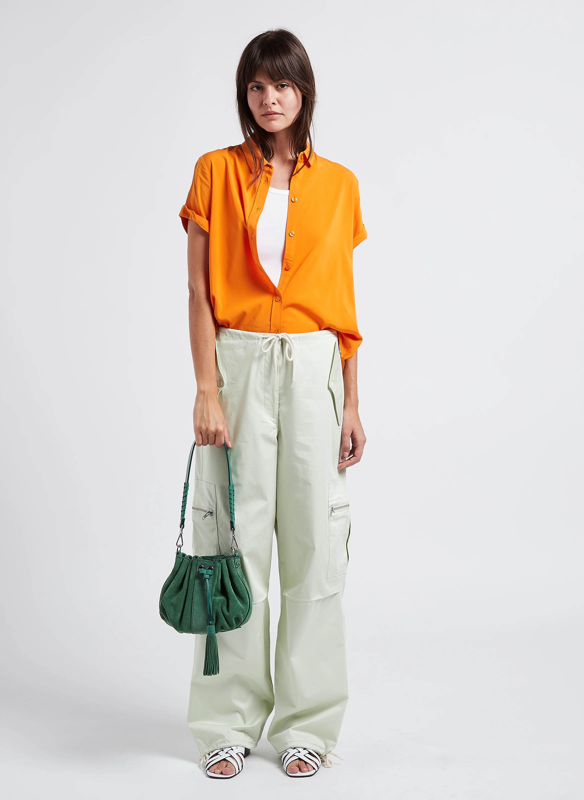 CHI - Pantalon cargo en coton| Vert
