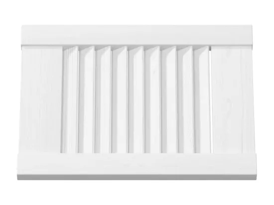 Portes d'armoire à persiennes 4 pcs blanc 39,5x29,5 cm