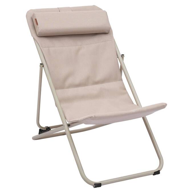 Chilienne de jardin empilable pliable MIRAEL Lin / Argile