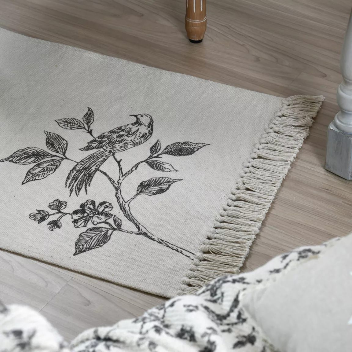 Tapis coton (60 x 90 cm) Clarine Ecru