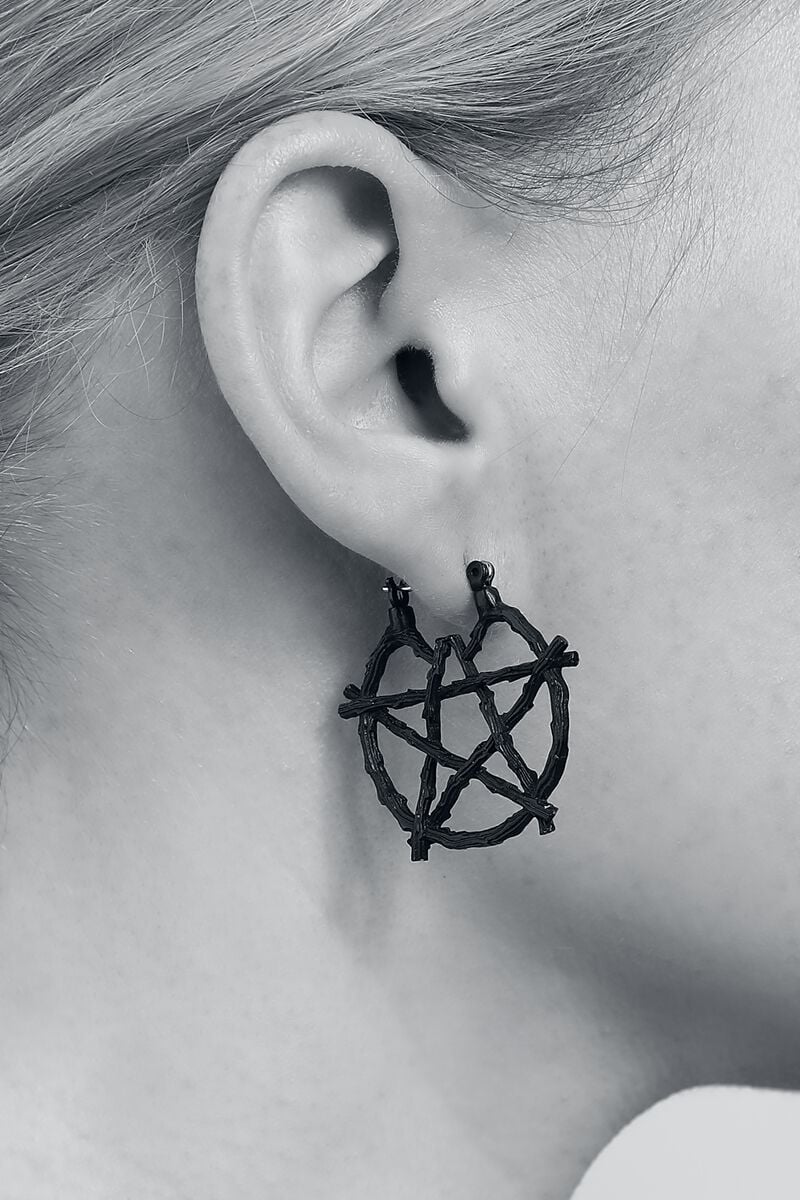 Pentagramme | Gothicana by EMP Boucles d'oreilles