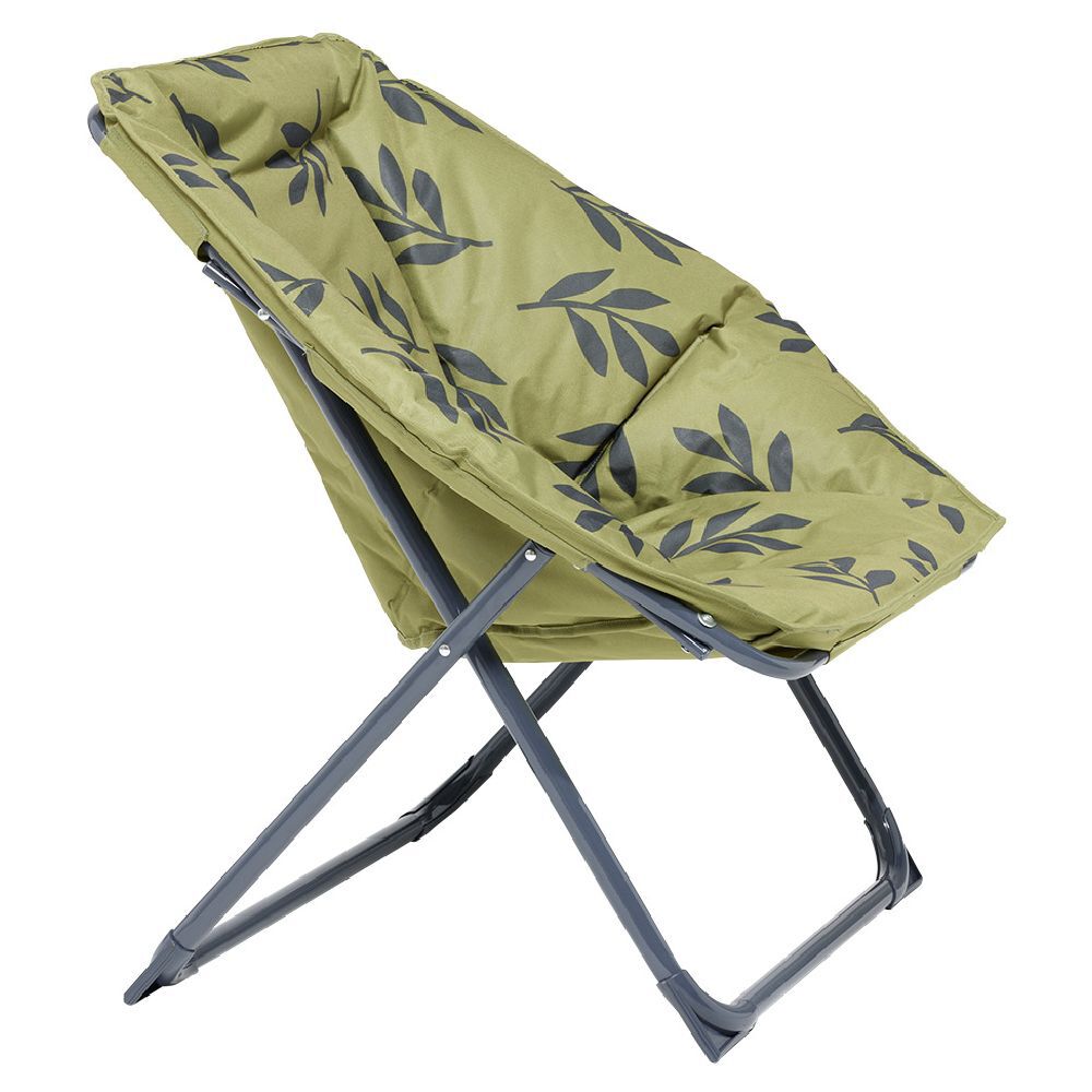 Loveuse pliante Curaçao vert motif feuillage L69xP85xH80cm