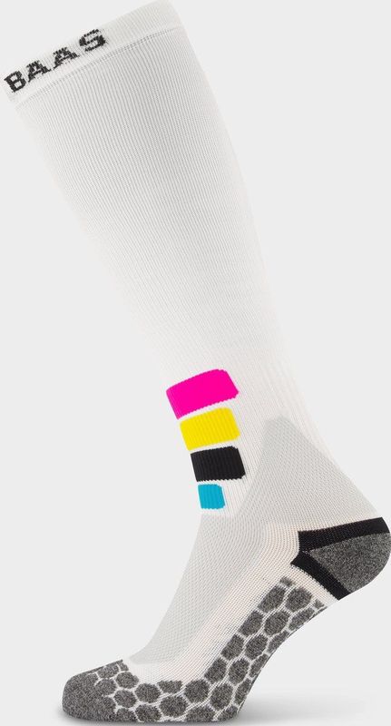 Poederbaas - Skisokken - Compressie - Wit - Merino