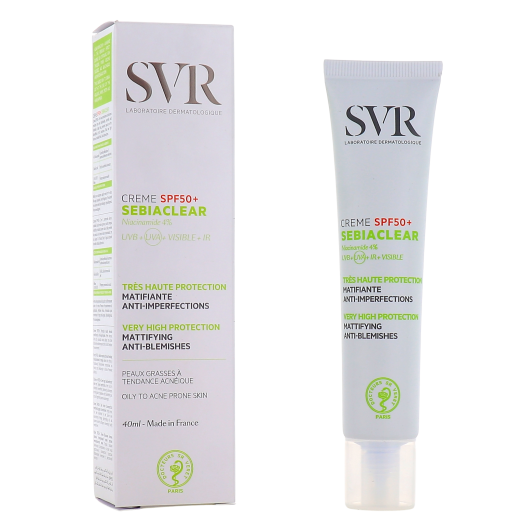 SVR Sebiaclear Crème solaire matifiante anti imperfections SPF50+