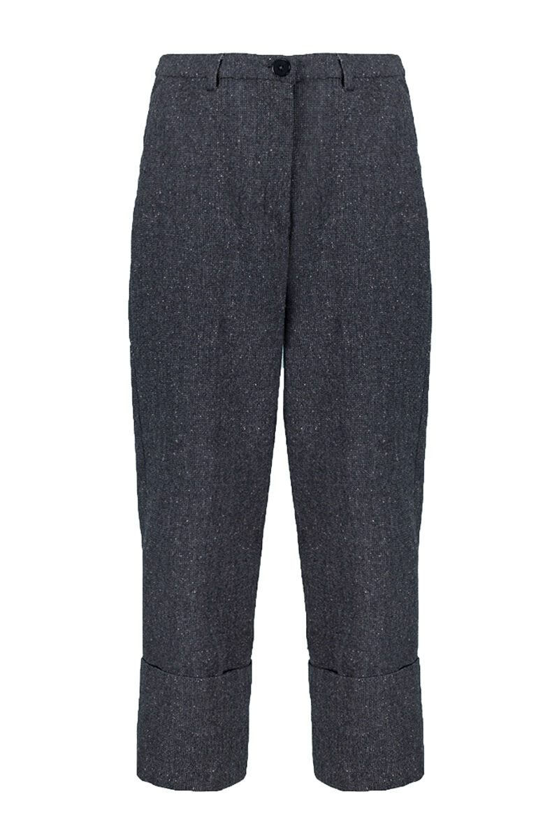 Calça cropped - Cinza