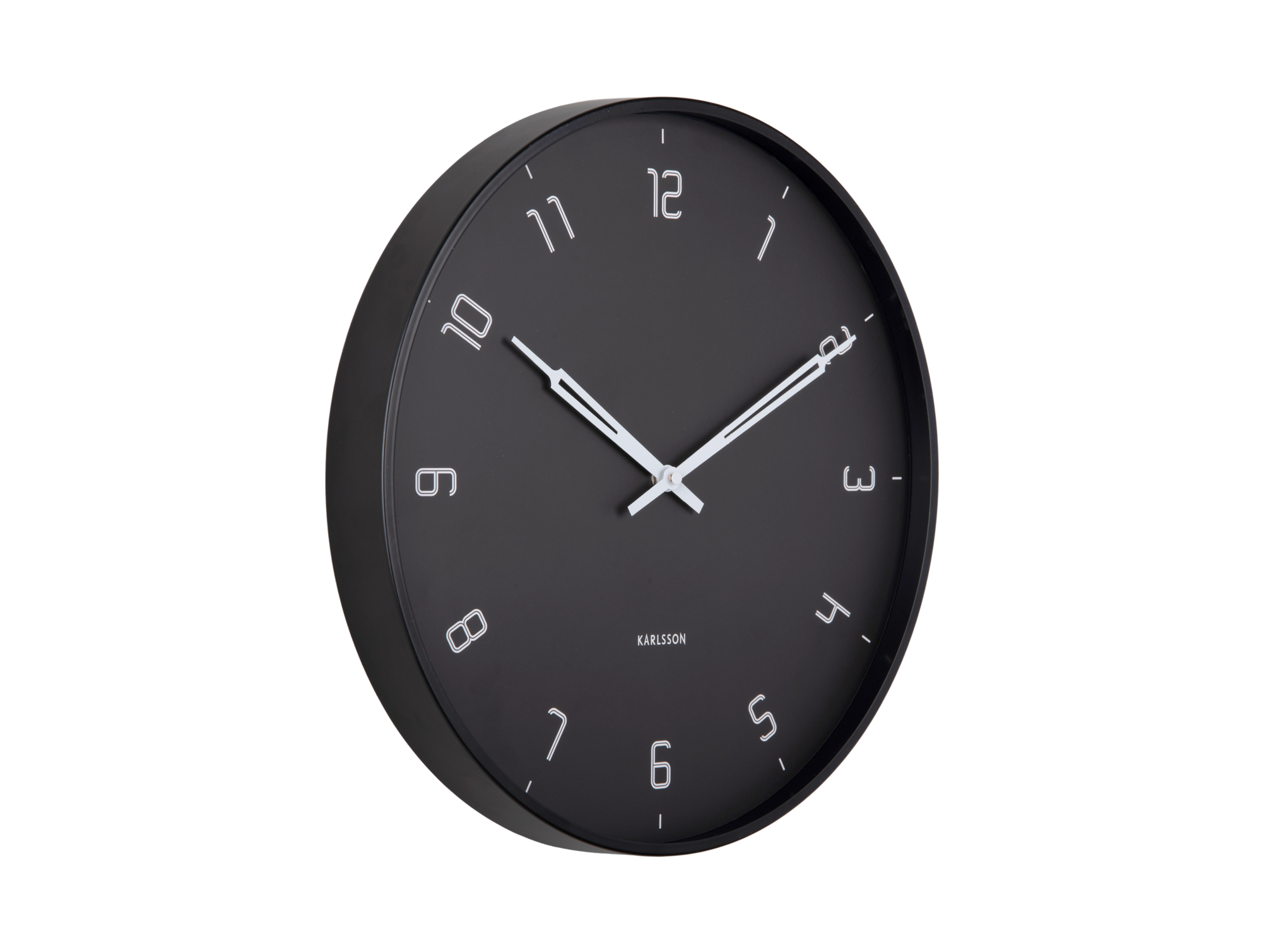 Wall clock Stark iron matt black