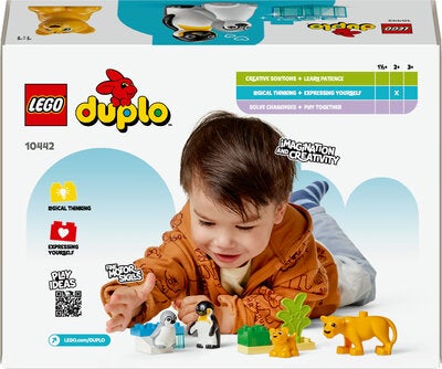 LEGO DUPLO Town 10442 Villdyrfamilier: Pingviner og løver