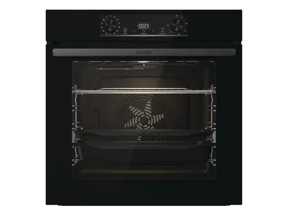 Gorenje Essential BOS6737E13BG - Ovn - med dampfunktion - til indbygning - niche - bredde: 56 cm - dybde: 55 cm - højde: 59 cm - med selv-rengøring - Klasse A - sort