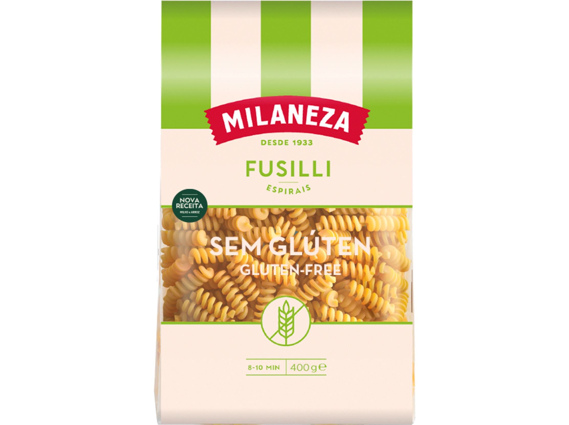 MASSA ESPIRAIS MILANEZA SEM GLUTEN 400G