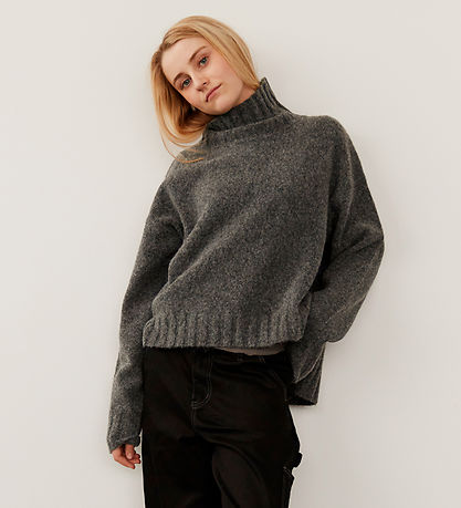 Sofie Schnoor Bluse - Strik - Uld - Gråy Melange
