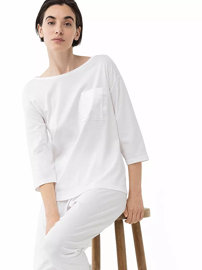 MEY Pyjamashirt weiss