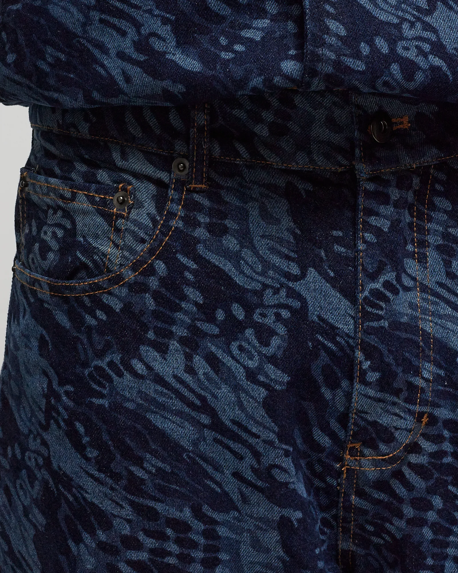 ØLÅF WATER AOP DENIM PANTS