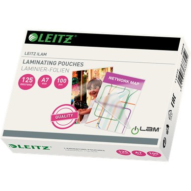 Pochettes de plastification Leitz A7 125 µ brillantes - Boîte de 100