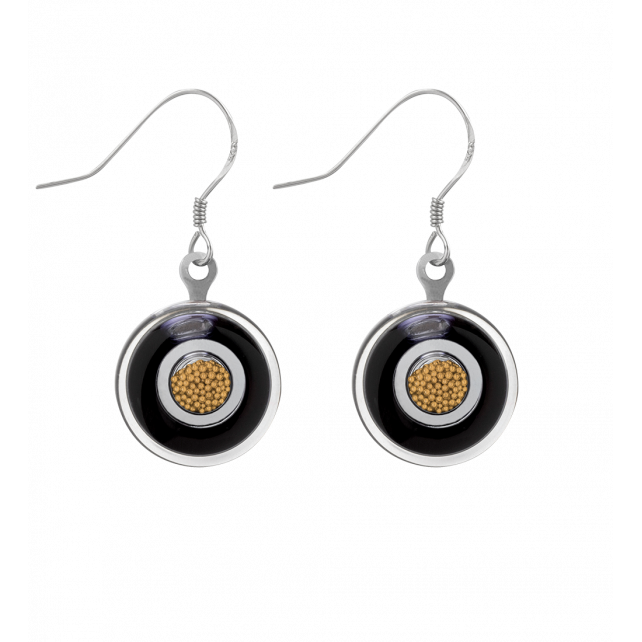 Boucles d'oreilles crochet en verre soufflé - Duo Milk